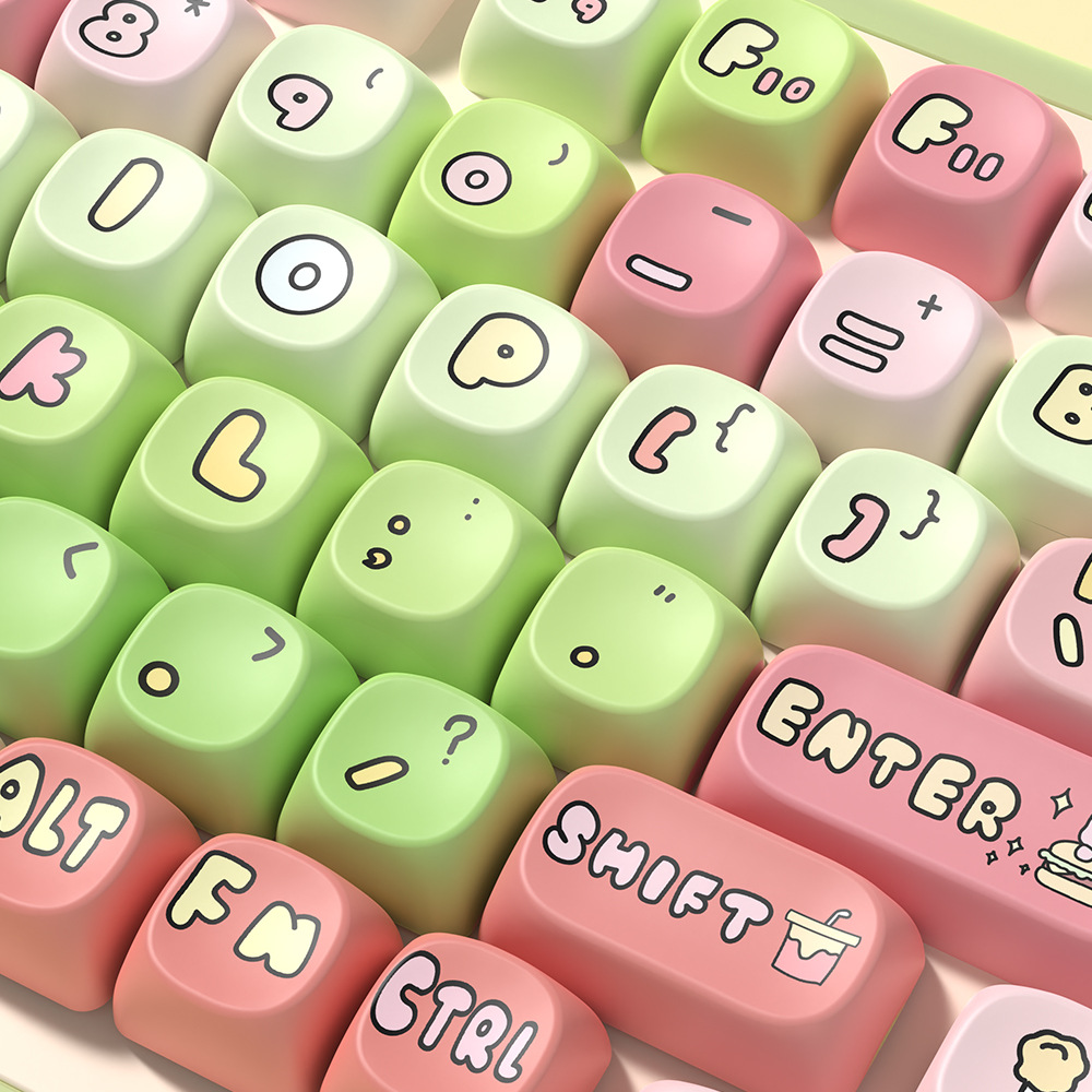 Piggy’s Cozy Thursday PBT Keycap Set - 图片 4